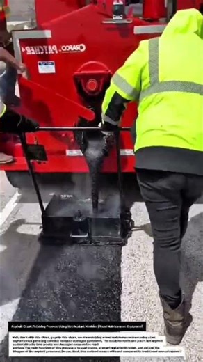 Asphalt Crack Patching Process Using Hot Sealant Machine | Road Maintenance Equipment.
