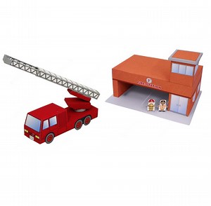 Papercraft, Fire Engine, Fire Station, DIY Papercraft for Kid Template Kit, Pdf, Paper Model, Printable Papercraft - Etsy Australia