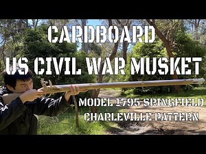 🇺🇸 CARDBOARD US MUSKET CHARLEVILLE PATTERN (Springfield 1795 .69 caliber)