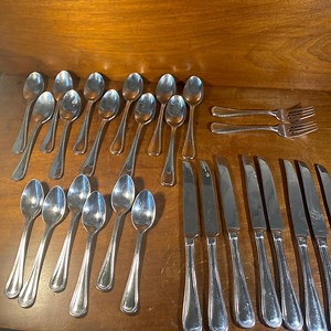 REED & Barton Fiddler II Stainless Steel Silverware | Vintage Old Flatware | Knife Fork Spoon Glossy Fiddle Utensils Cutlery - Etsy