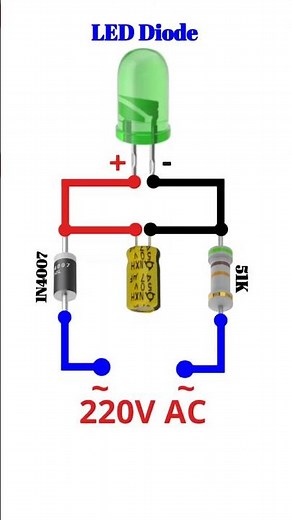 How to Connect LED to 220V AC - Safe & Simple Guide #electronics #diy #ideax
