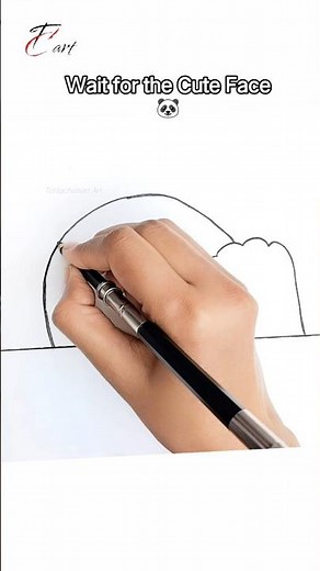 Cute Baby Panda Drawing 🐼✨ | Satisfying Pencil Sketch Tutorial #shorts