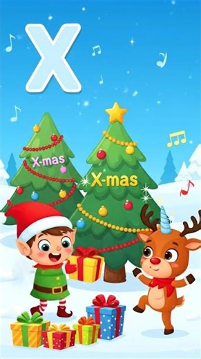 X is for xmms three 🌲 | Phonics learning for kids