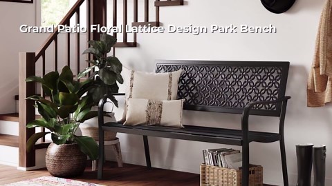 Grand patio 50" Outdoor Bench Garden Bench with Armrests Bench for Outdoors Lawn Yard Porch Sunflower Yellow