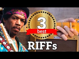 3 best Jimi Hendrix RIFFs in 1 minute with TABs