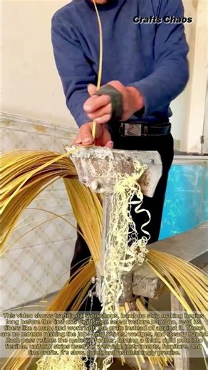 How Fine Bamboo Strips Are Made: Incredible Handmade Traditional Process
