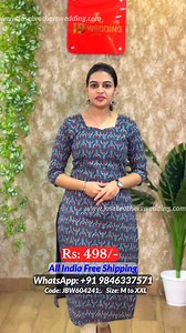 https://wa.me/919846337571 Printed kantha cotton in two shades.. Blue and black shades.. Neck different shape.. Sleeves 3/4..slitted kurthi.. Rate -498/- Size - Mto XXL Pdtcode- JBW604241 ------------------------- We will not contact you from other numbers, beware of fraudulent activities. Disclaimer: there will be hb slight differences in colour due to lighting or your device display settings. #jbwedding #josebrothers✨ #Thiruvambady #Kozhikode #calicut #kerala #free #shipping #shopping #kurthi 