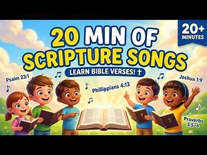 20 Min Scripture Memory Songs for Kids | Non-Stop Bible Verse Music | Christian Bible Songs for Kids