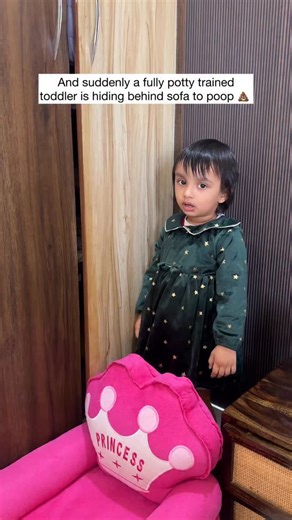 YASHASVI RATHI on Instagram: "This is completely normal toddler behaviour, and it actually shows healthy development 😊 Here’s why toddlers often hide to do potty (poop): 1. Need for privacy Around 18–3 years, children start becoming aware of their body. Pooping is a very personal feeling, so they look for a quiet, safe place—behind a sofa, curtain, or corner. 2. They are listening to their body When a toddler hides, it means they recognise the urge to poop. This is actually a great sign 