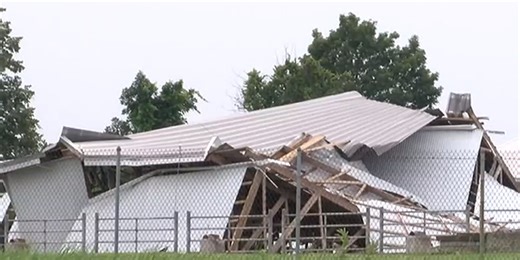 Microburst destroys barns in Tompkins County