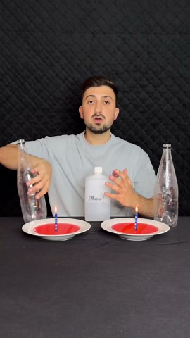 Effects of partial vacuum on water and fire explained