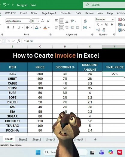 Excel for Beginners: Make an Invoice in 60 Seconds