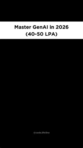 Code Lifeline on Instagram: "Comment "Yes" for GenAi roadmap 🚀 Follow for more @code.lifeline #coding #programming #computerscience #genai #learntocode #codelifeline"