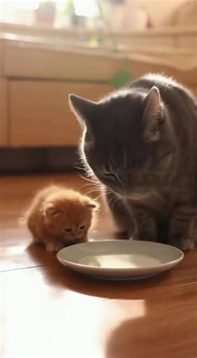 “Cat Saves a Kitten — The Senior Cat Who Became a Hero 🐱❤️🐾”