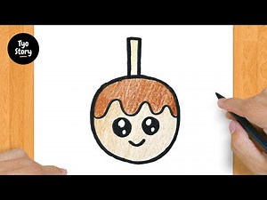 #84 How to Draw a Cute Candy Apple - Easy Drawing Tutorial