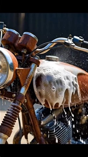 old motorcycle 🏍️ cleaning tips 💡 #tips #rust #motorcycle #old #cleaning