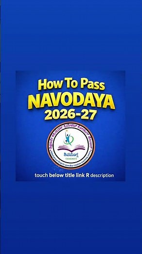 How to pass Navodaya Navodaya #Application#Admission 2026-2027| https://youtu.be/uw2HJw1qn0g