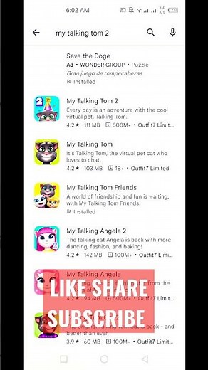 #how to download my talking Tom 2 in mobile 📲 WITH PLAY STORE 🔥🔥 #viralvideo