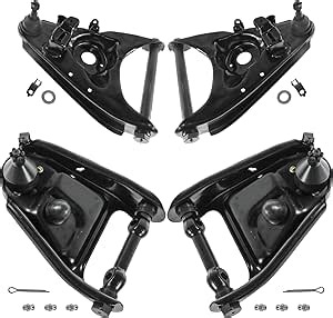 TRQ Front Upper & Lower Control Arm with Ball Joint Set Compatible with 73-99 Chevrolet GMC