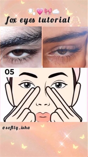 Fox eyes tutorial ❤️#foxeye #tutorial #eyes #beautyhacks #exercise #fitnesstips #shorts