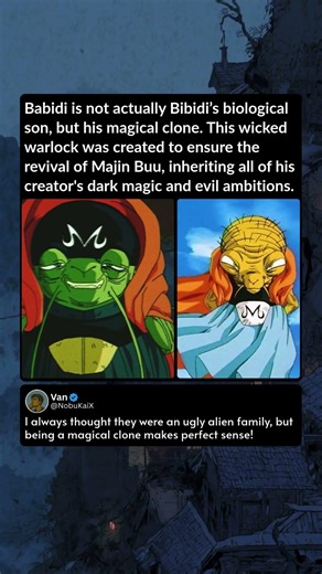 Babidi is not actually Bibidi’s biological son, but his magical clone This wicked warlock was creat