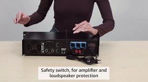 Professional Audio Bluetooth Power Amplifier - 2-Channel Rack Mount Bridgeable, LED Indicators, Shockproof Binding Posts, Cooling Fans 1000 Watt - Pyle PTA1000