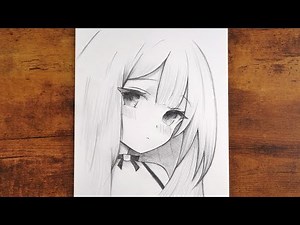 How to Draw a Shy Anime Girl with Long Hair | Easy Emotional Sketch