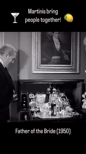 Alessandro Palazzi “The Bartender” on Instagram: "Martinis bring people together! Father of the Bride (1950) The father of a young woman deals with the emotional pain of her getting married, along with the financial and organizational trouble of arranging the wedding. #cocktailinmovies #martinicocktail #vintagemovies #fatherofthebride #martinitime🍸 📽️ from @chrishydefilm"