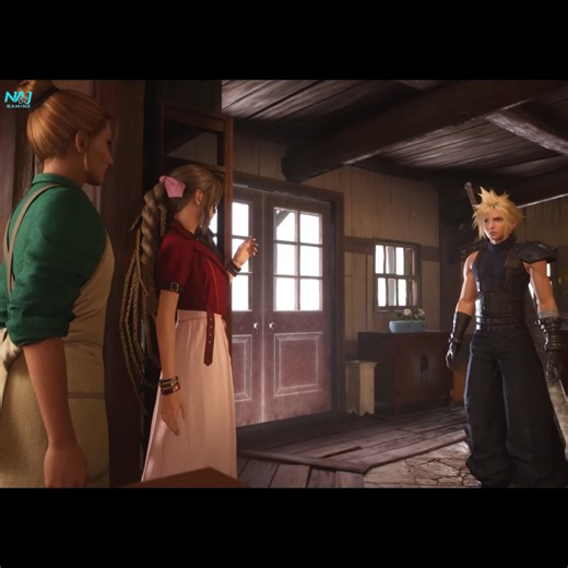 Aerith Introduces Cloud to Her Mom Elmyra 💐 | FF7 Remake #gamingreels #FF7Remake #AerithGainsborough #FlowerGirl #reel #reelsviralシ #reelsforyou | Naj gaming
