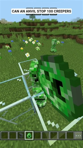 CAN AN ANVIL STOP 100 CREEPERS