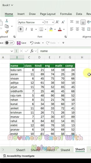 Excel Sort Option से Data को Ascending Order में Sort कैसे करें?