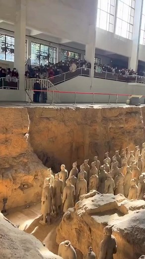 The Terracotta Army The Terracotta Army is a collection of terracotta sculptures depicting the armies of Qin Shi Huang, the first emperor of China. It is a form of funerary art buried with the emperor in 210–209 BCE with the purpose of protecting him in his afterlife. The figures, dating from approximately the late 200s BCE, were discovered in 1974 by local farmers in Lintong County, outside Xi’an, Shaanxi, China. The figures vary in height according to their rank, the tallest being the generals