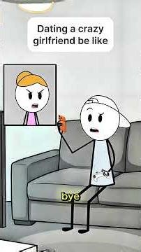 Dating a Crazy Girlfriend Be Like 😂 | Funny Relationship Moments | Animated Couple Shorts #shorts