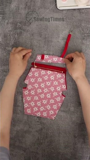 🍒Free Pattern! DIY Hanging Coin Pouch with Card Pocket