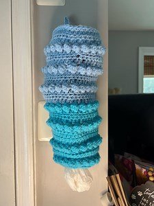 Handmade Crochet Plastic Bag Holder | Kitchen Storage Organizer - Etsy Canada