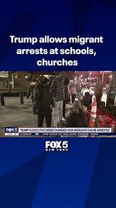 21K views · 390 reactions | President Trump lifted restrictions on migrant arrests, allowing ICE and CBP to operate in sensitive locations like schools and churches, reversing decade-old guidance. bit.ly/3CgOOeG | FOX 5 NY | Facebook