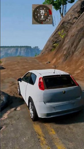 FIAT PUNTO SEM FREIO na SERRA MAIS PERIGOSA do BeamNG Drive 😱🚗
