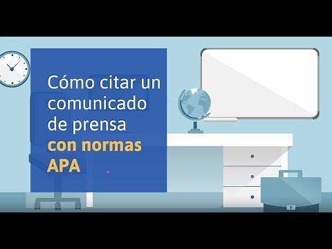 Cómo citar un comunicado de prensa en APA