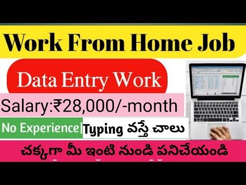 🥳Data Entry Work From Home Job|No experience required any graduate,pg, PhD||మీ ఇంటి నుండి పనిచేయండి
