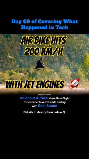 Day69: Meet the Volonaut Airbike: Jet-Powered Flying Motorcycle with No Propellers! #airbike #evtol