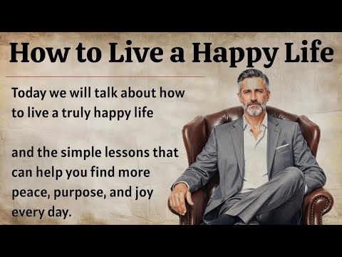 How to Live a Happy Life - Secrets of Happy Life || Graded Reader || Improve Your English ✅️