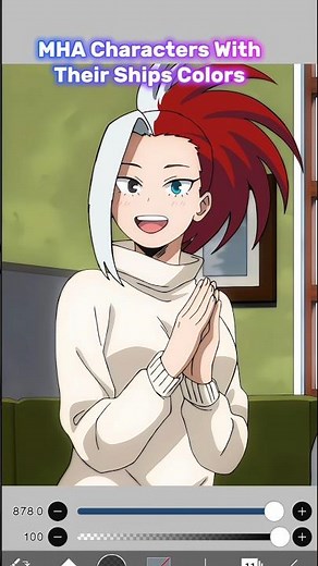 Mha Characters With Their Ships Colors 😍🥰 #anime #ibispaintx #myheroacademia