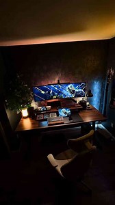 Late Night at Desk Setup