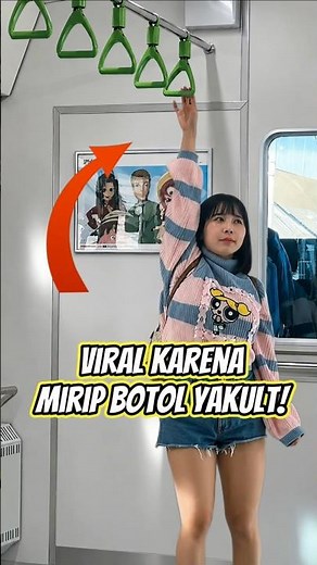 Cewek Jepang Ini Viral Karena Gak Nyampe Pegangan Kereta 😂🇯🇵 #shortvideo #japanesetrains #japan