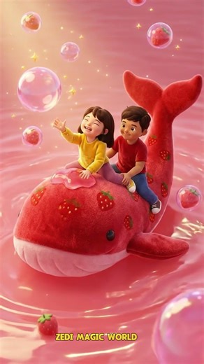 Strawberry Whale Ne Lolipop Diye Sabko! 🍓🐳🍭