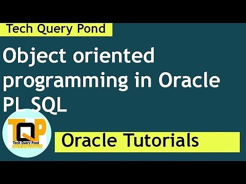 Oracle tutorial : Object oriented programming in Oracle PL SQL