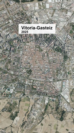 Vitoria-Gasteiz 1956 vs 2025: la ciudad más ordenada🌳#vitoria #gasteiz