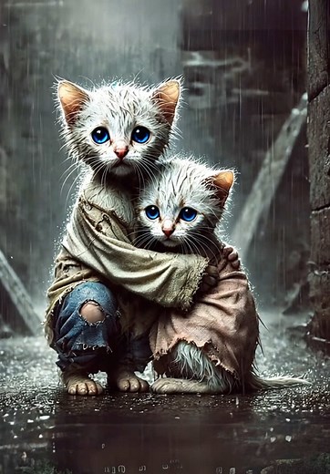 Heartwarming Story of Homeless Kittens Finding a Loving Home