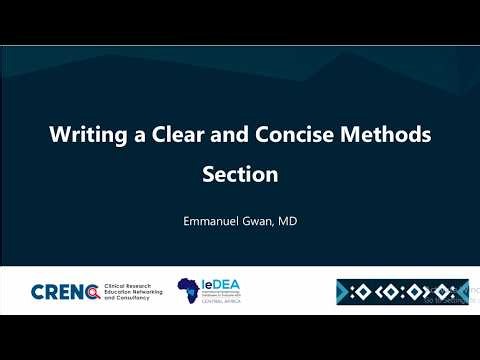 Writing a Clear and Concise Methods Section
