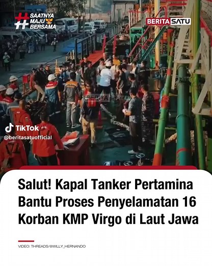 Kapal tanker MT Mauhau milik PT Pertamina Patra Niaga bergerak cepat mengevakuasi 16 korban dari KMP Virgo Transport 08 yang mengalami kecelakaan akibat cuaca buruk di Laut Jawa saat berlayar dari Banjarmasin menuju Tuban, nakhoda beserta kru segera mengalihkan rute usai menerima panggilan radio darurat dan langsung memberikan penanganan awal, makanan, serta perawatan medis darurat kepada korban selamat di atas kapal. Operasi kemanusiaan ini berjalan beriringan dengan koordinasi intensif bersama